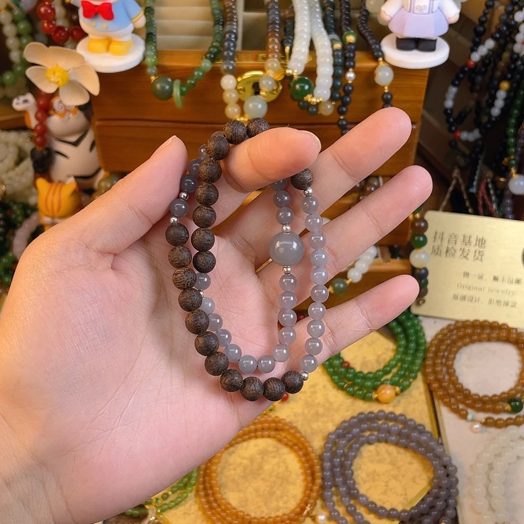 和田玉双圈手串未镶嵌