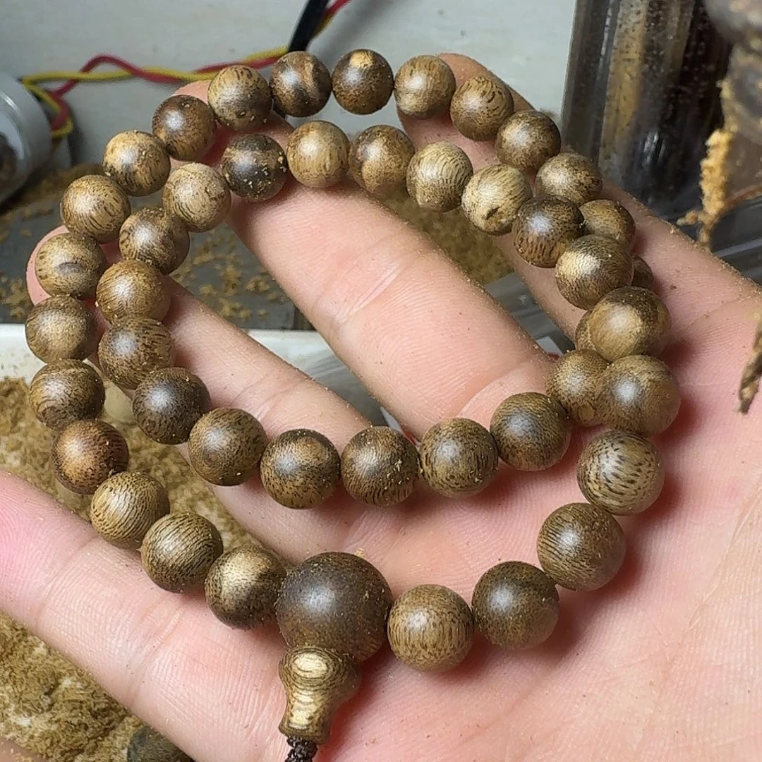 手串沉香绿奇楠沉香卡9规格双圈12克