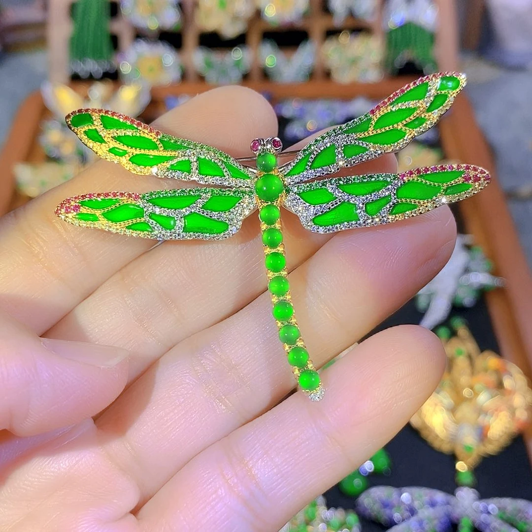 吊坠(不含链)银S925镶嵌翡翠