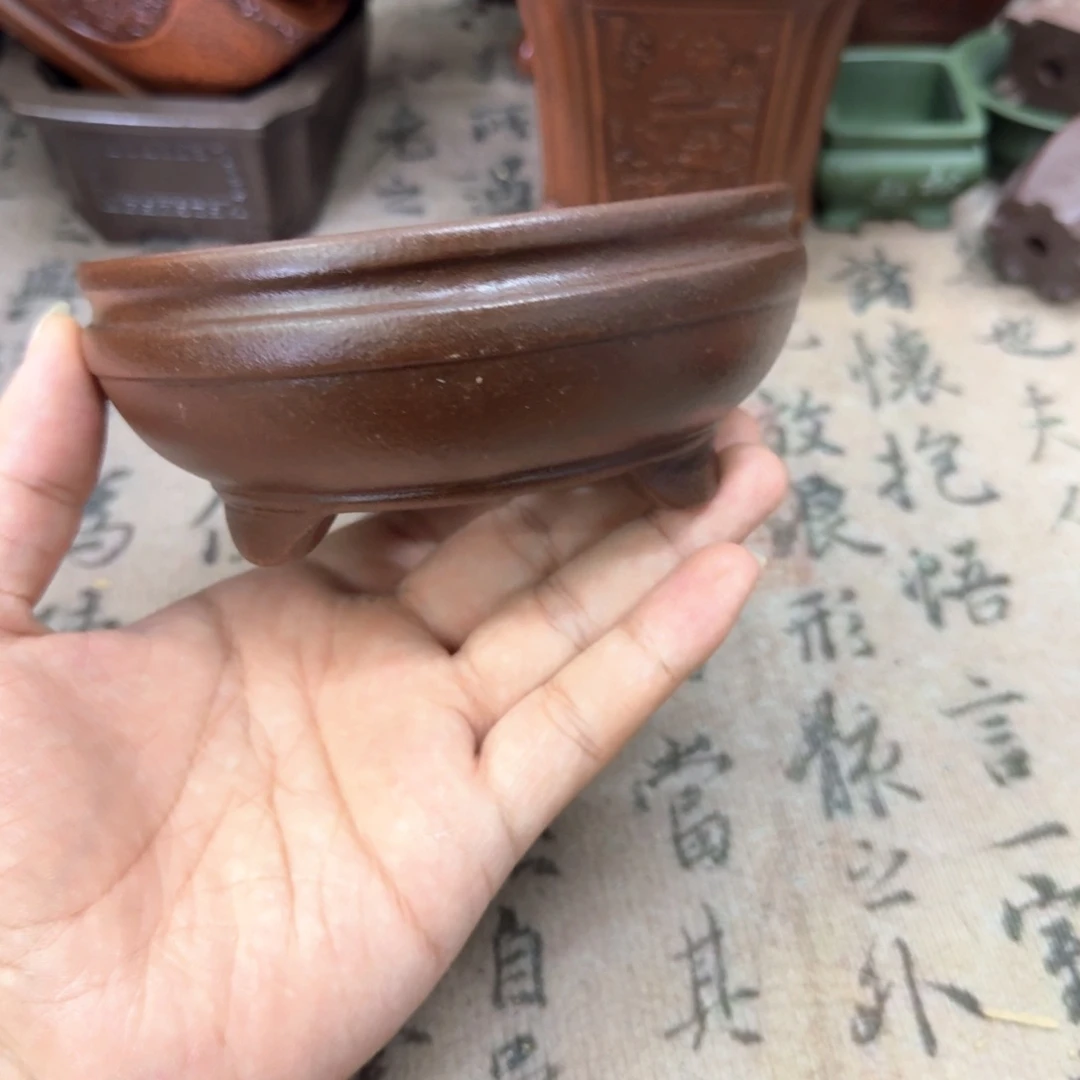 紫砂花盆11x4内经紫砂花盆
