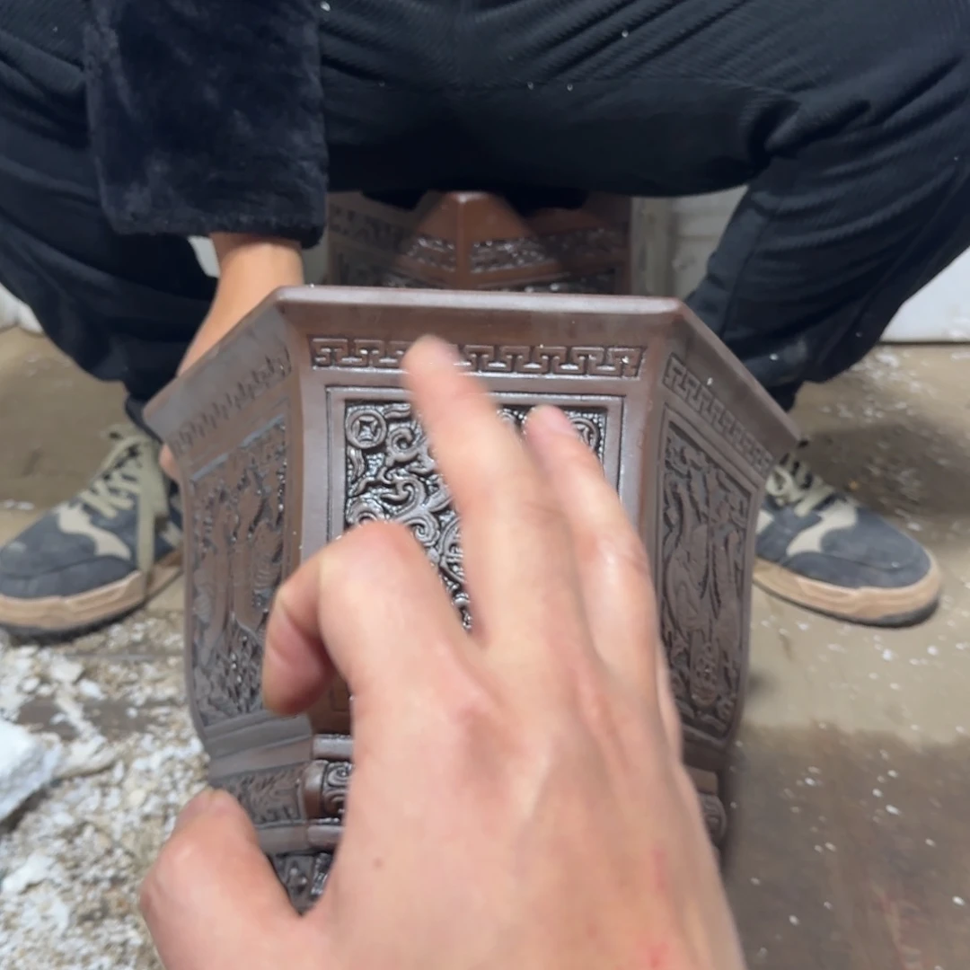 紫砂花盆口径27 23高度22