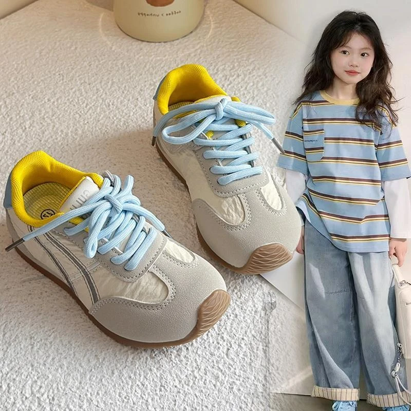 ABC女童阿甘鞋2025新款春秋软底女孩休闲鞋儿童百搭运动鞋德训鞋
