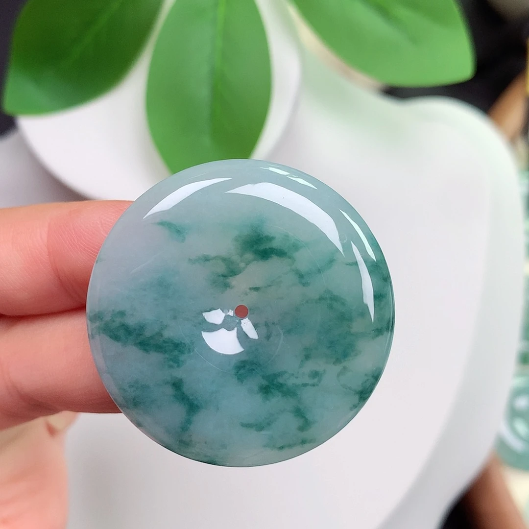 颈饰未镶嵌翡翠平安扣 35.4x6.1mm