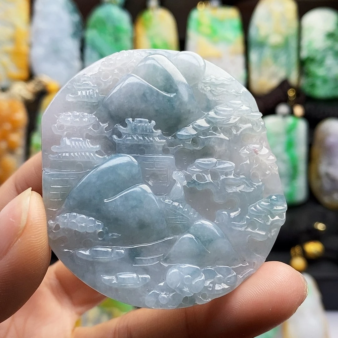 颈饰未镶嵌翡翠翡翠A货一物一证