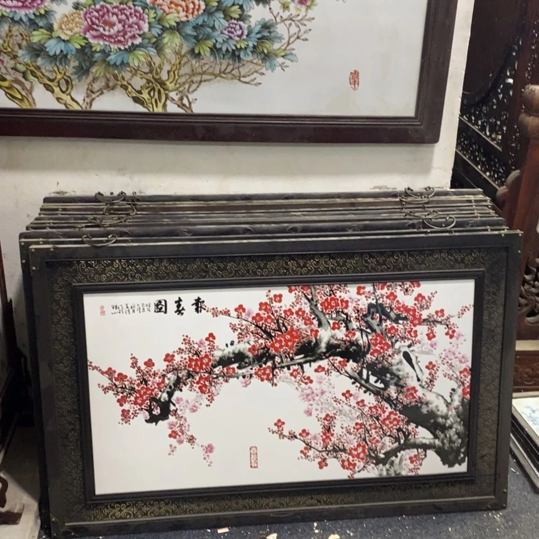 瓷片1.2*76*1景德镇瓷板画柴窑烧制