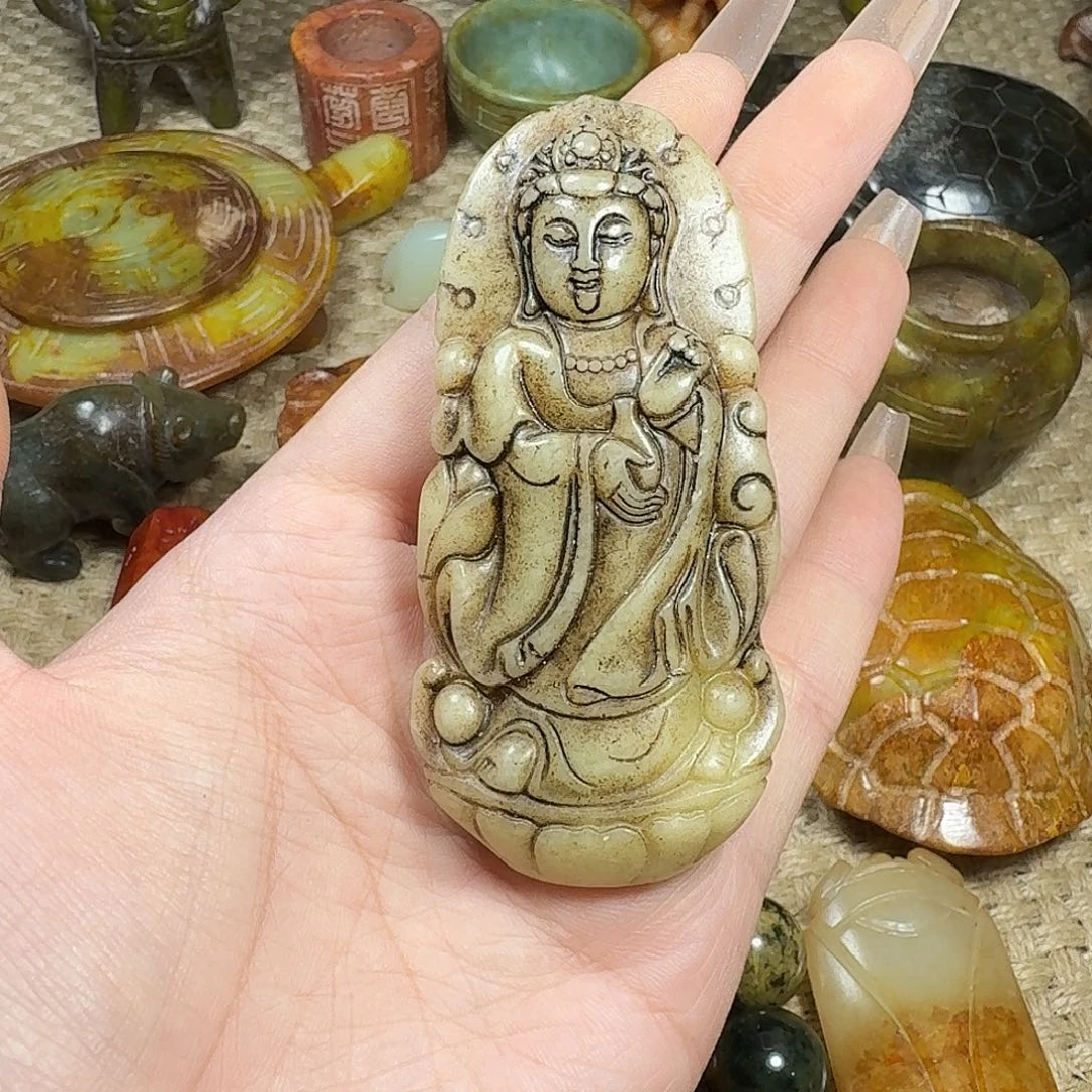 白玉菩提吊坠挂件
