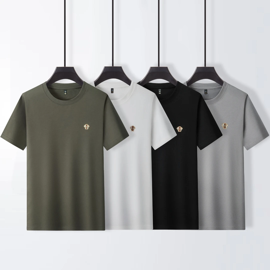 【老嫂子专属】索罗娜面料短袖休闲夏季圆领T恤潮流纯色男装百搭