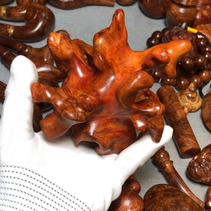 机***定麻梨疙瘩火琉璃手把件