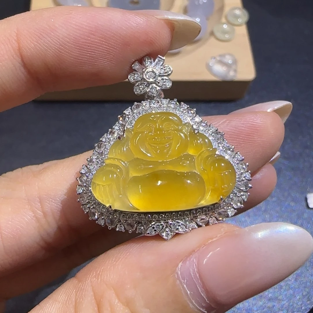 翡翠18K金镶嵌颈饰精品