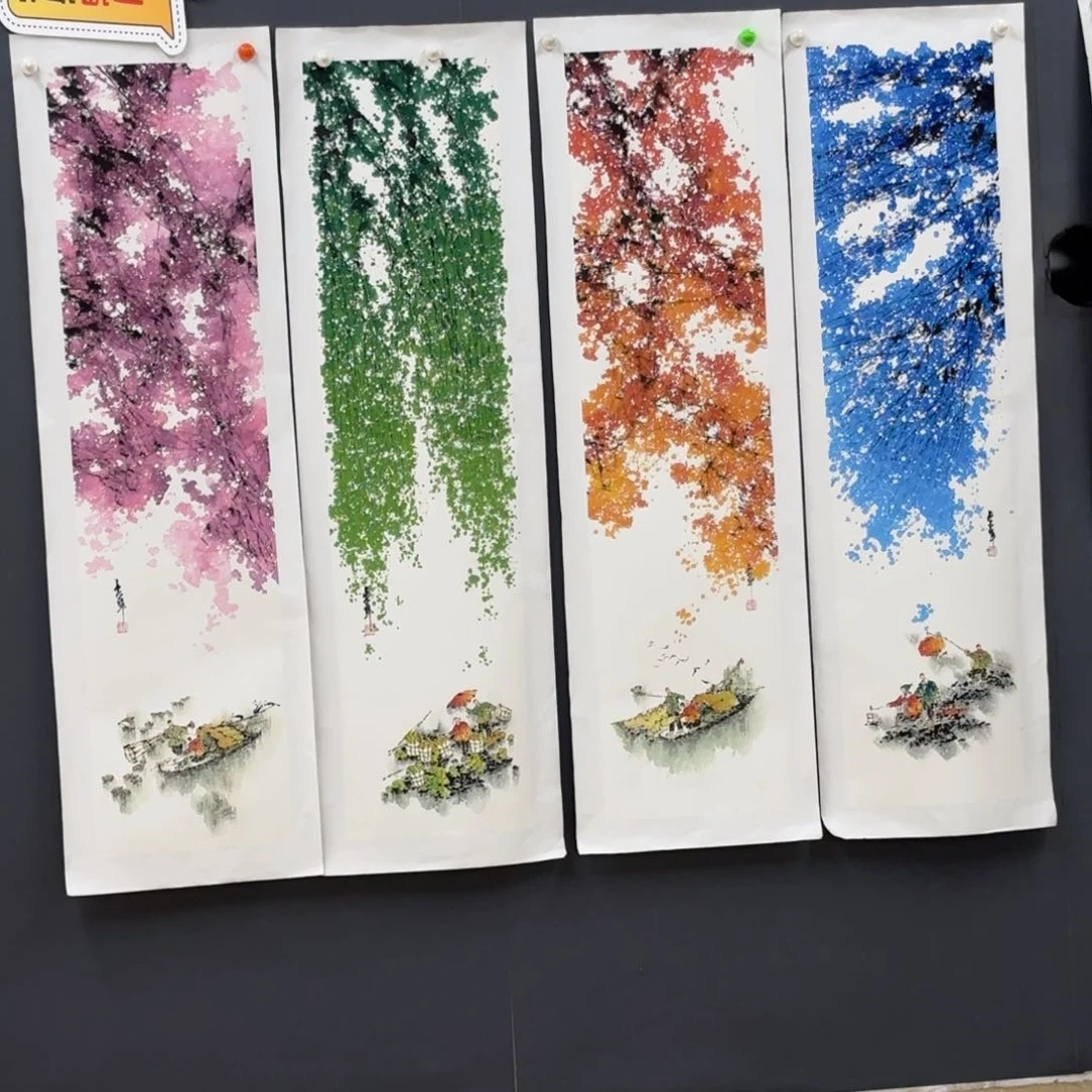 国画绘画作品 婉。