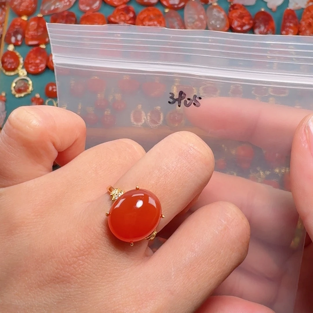 南红玛瑙南红银S925镶嵌