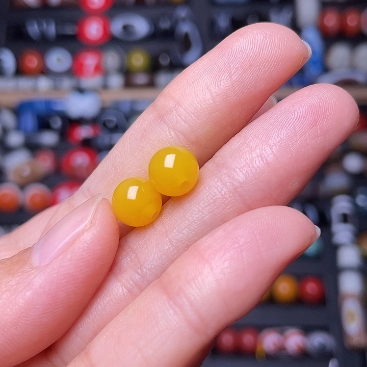 日***出未镶嵌颈饰玛瑙/玉髓圆珠8mm