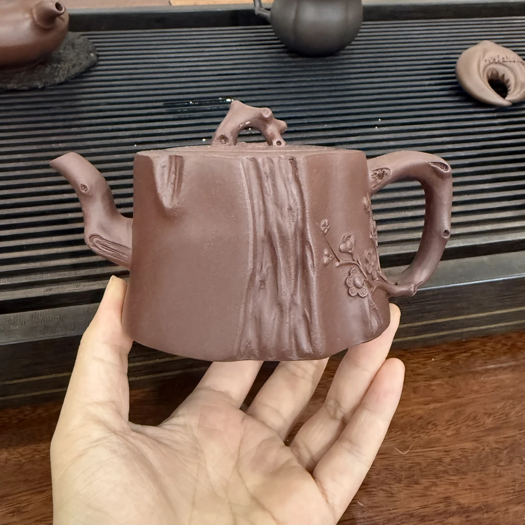 【梅桩•原矿紫泥】260cc半手工紫砂壶