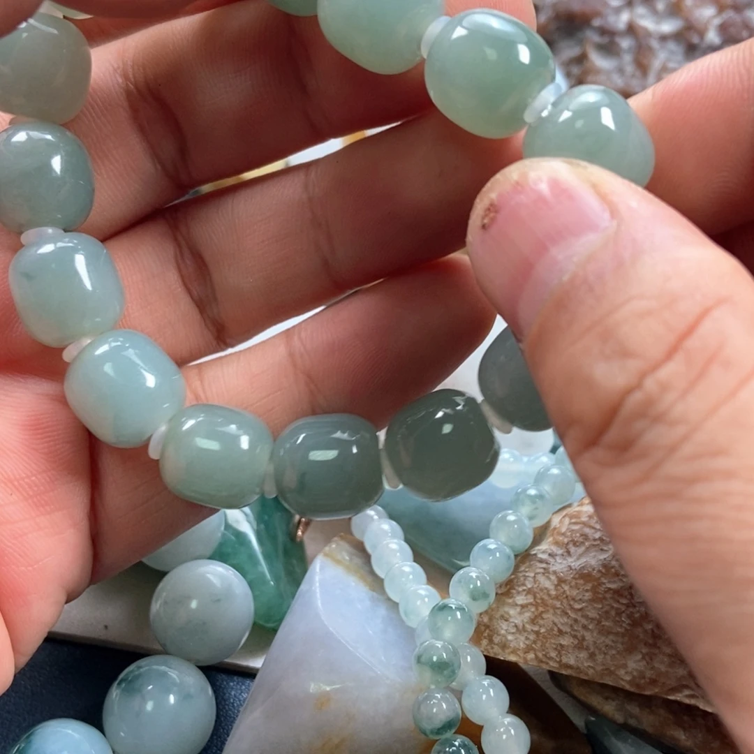 风***云翡翠散珠翡翠手串
