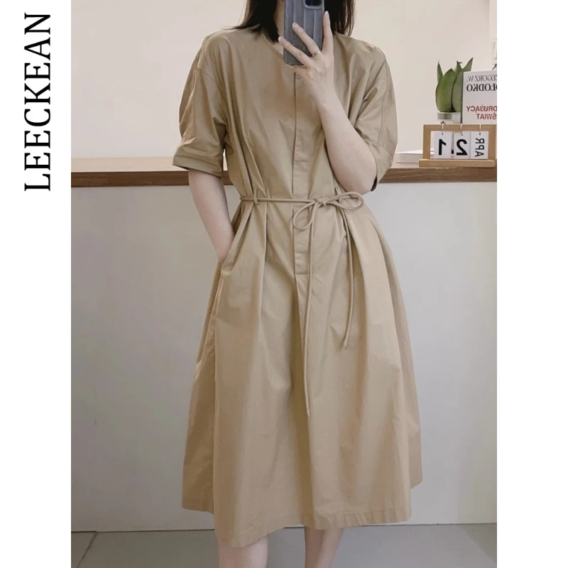 【尖货甄选】2025新款夏季法式复古工装连衣裙女高级感休闲别致裙子