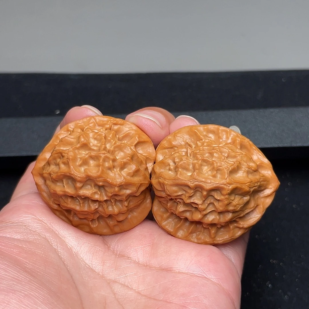 把件猴头核桃38×38龙鳞纹狮子头XM1092