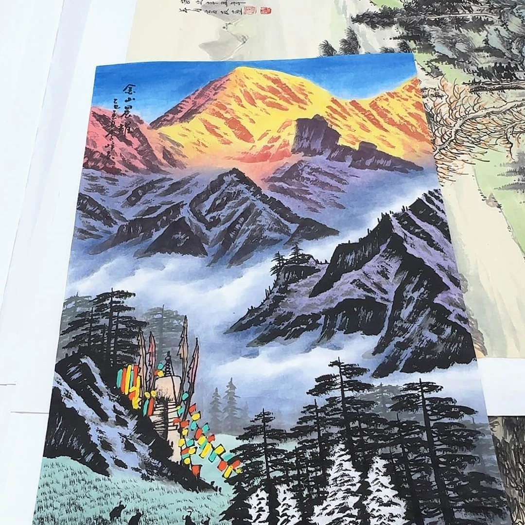 国画国画作品多次
