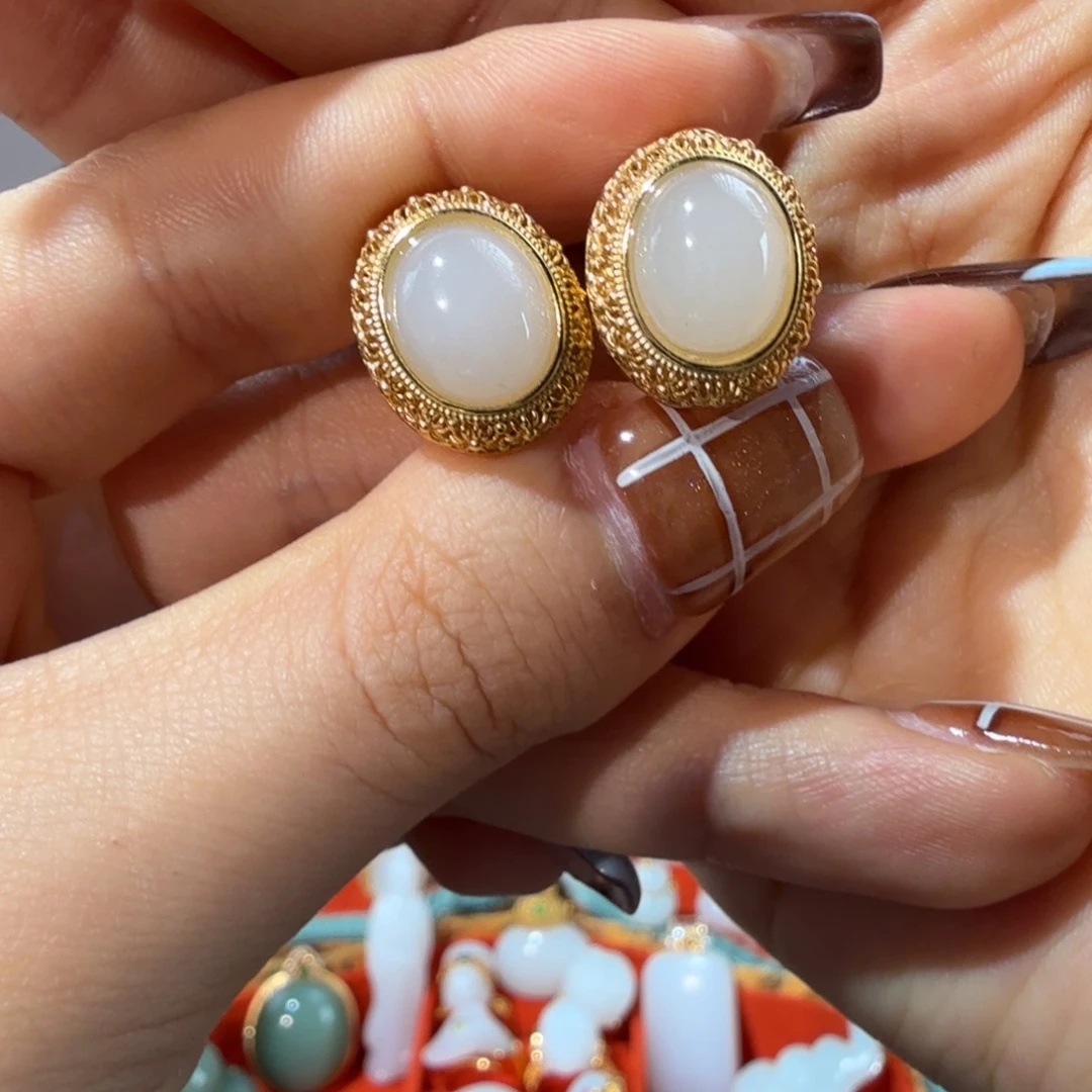 和田玉银S925镶嵌颈饰