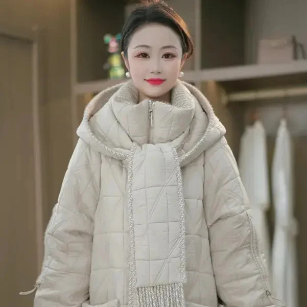 时尚新款简约百搭气质冬季保暖外套棉服M-XL