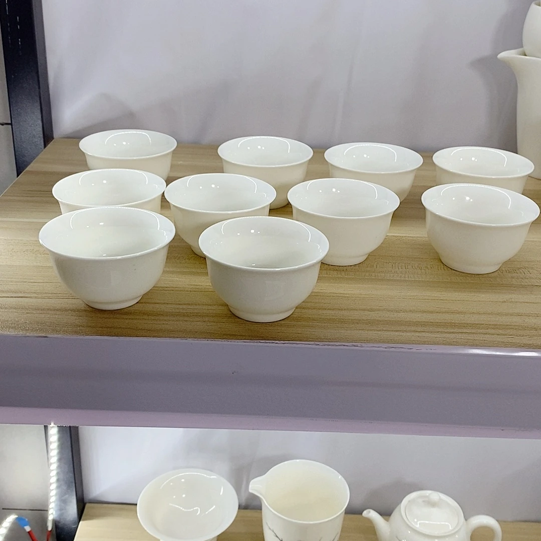 羊脂玉白瓷白瓷茶具套装