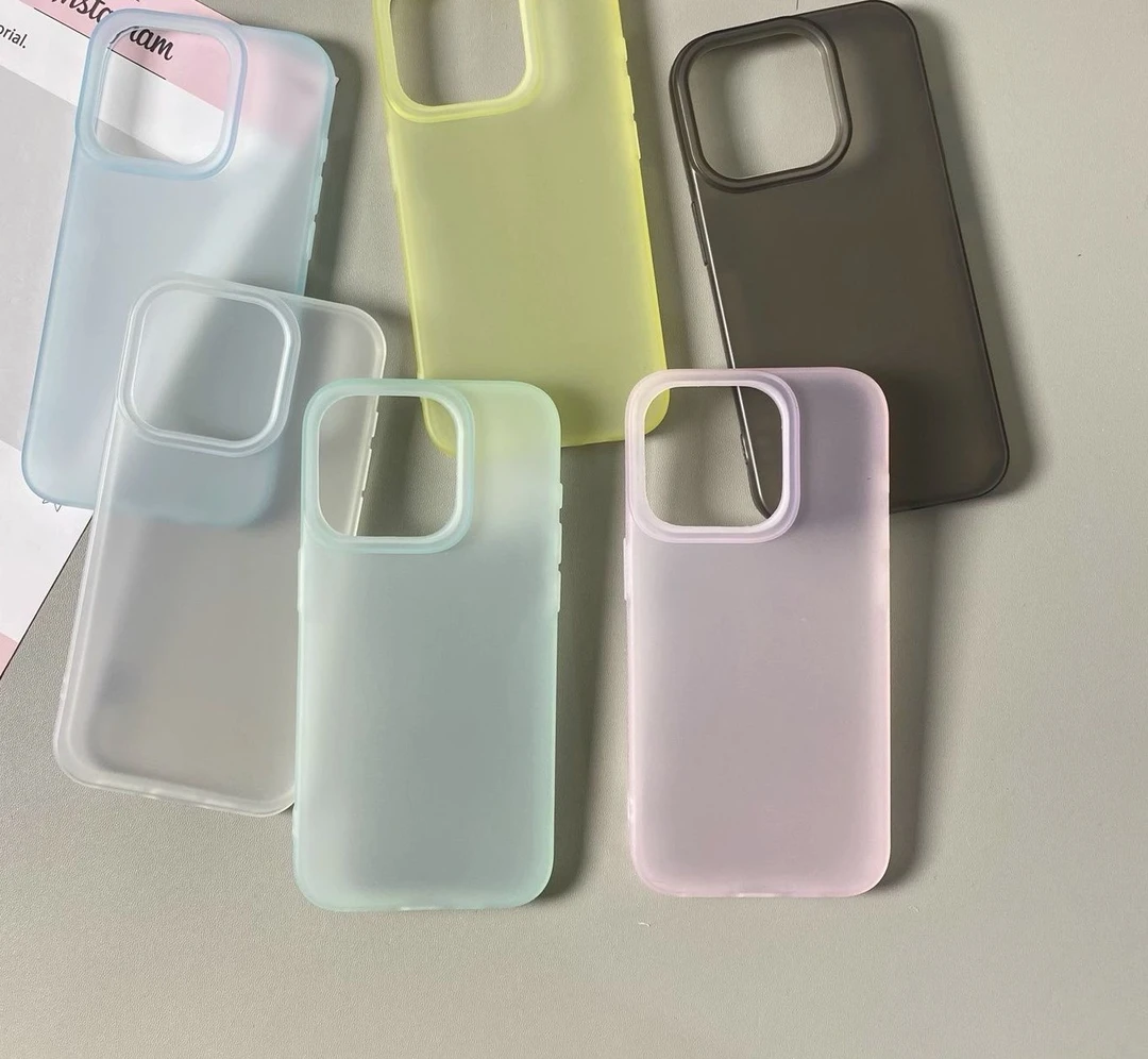 磨砂果冻透明适用iPhone16手机壳14苹果15promax高级13简约12纯色