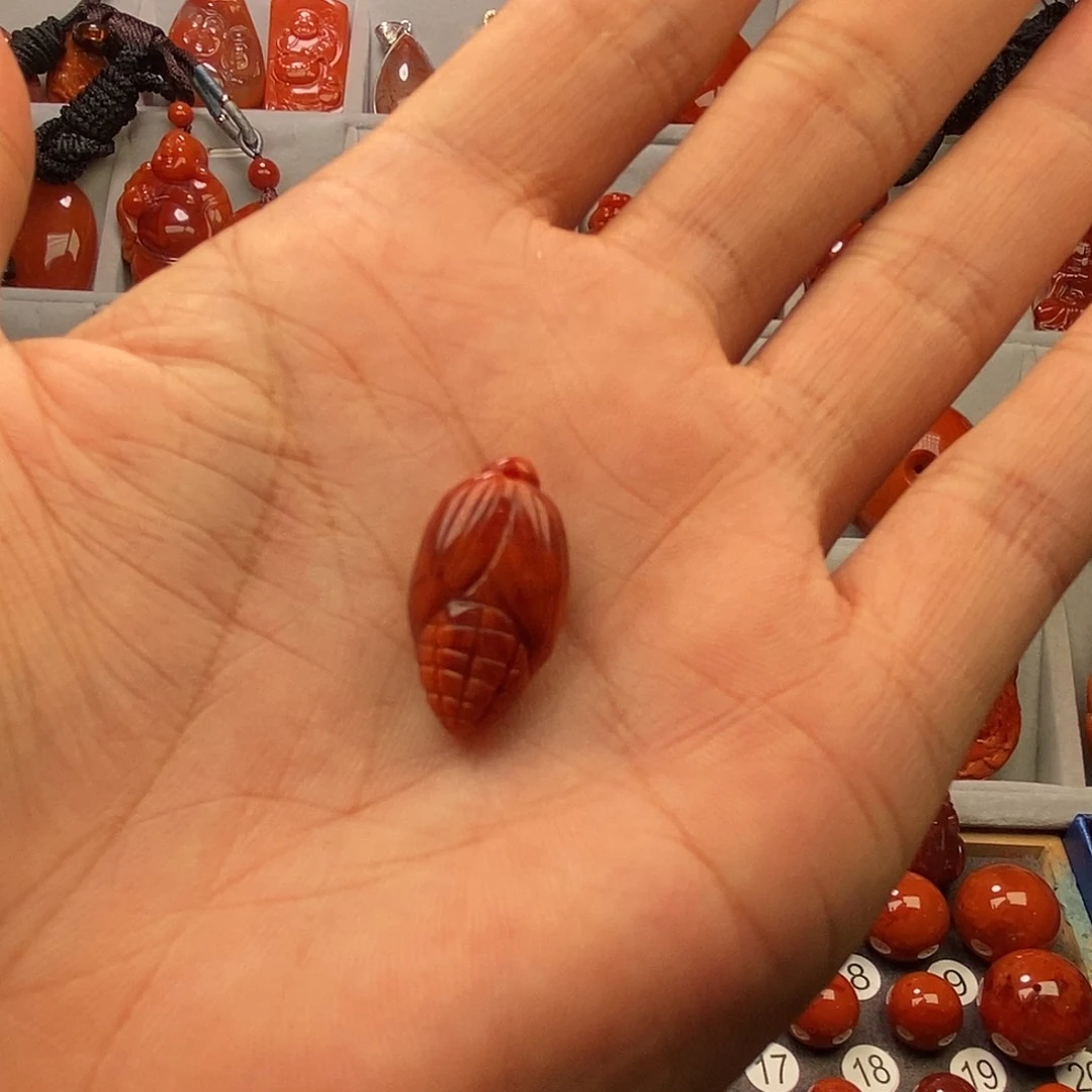 南红玛瑙未镶嵌吊坠(不含链)珍*