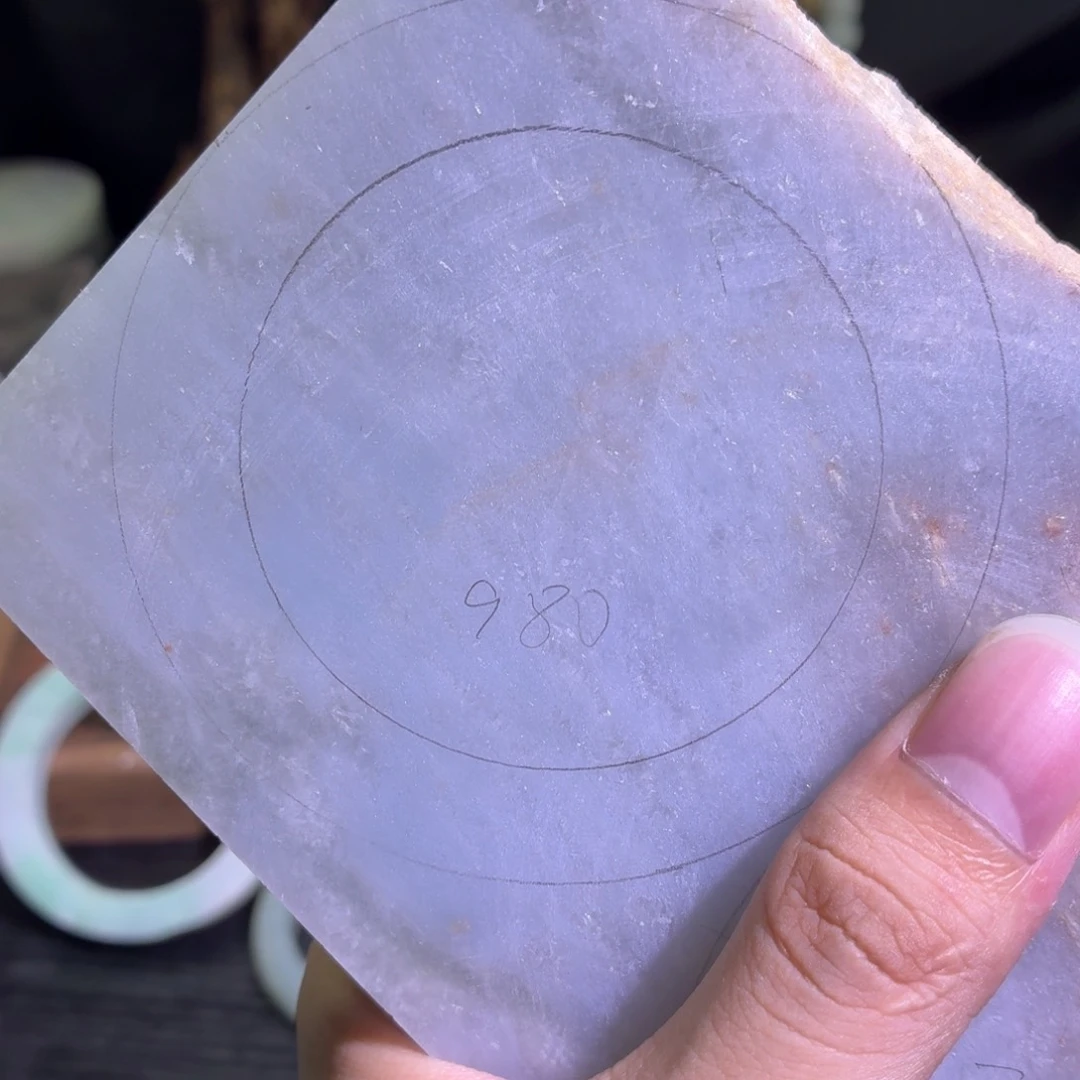 定制翡翠未镶嵌翡翠A货毛胚手镯定制