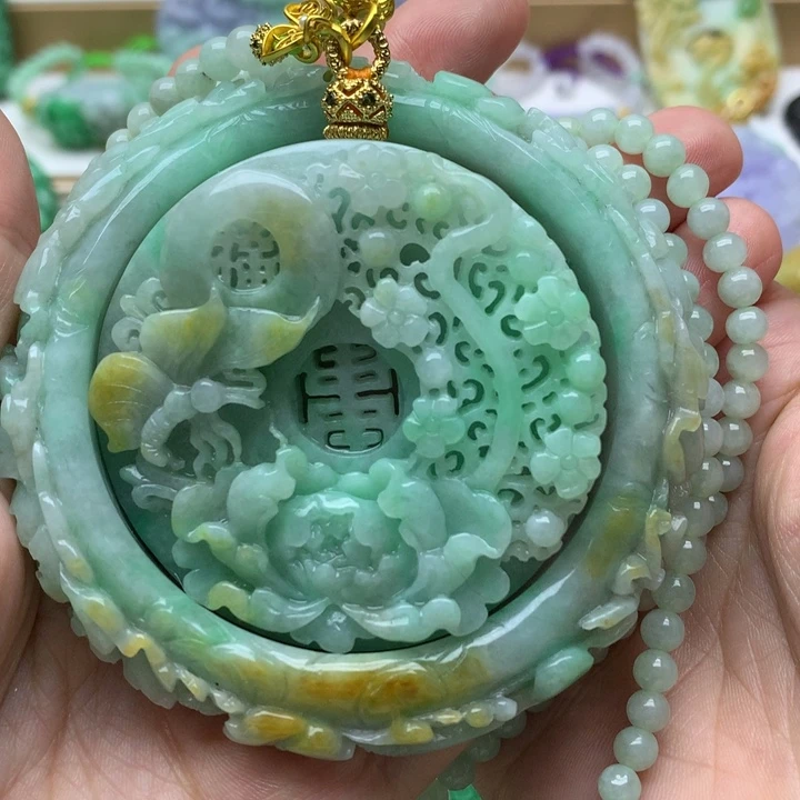 颈饰未镶嵌翡翠翡翠57.58.可戴