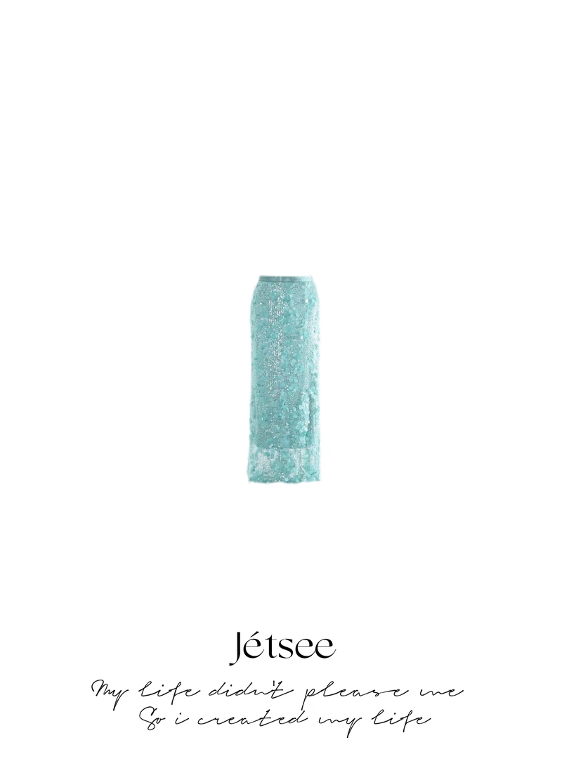 【邱邱分享】圆形亮片半裙 B40147