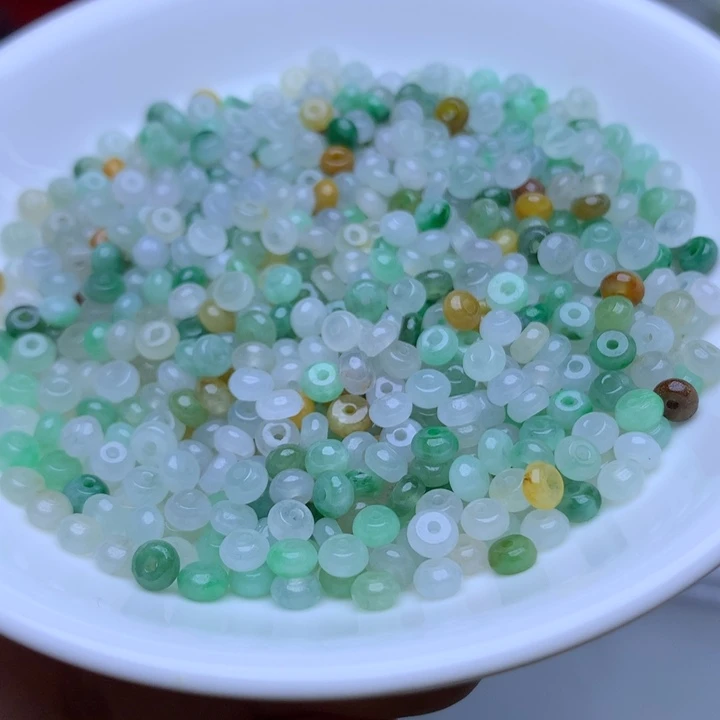 散珠翡翠卡2.6乘4.5冰三彩算盘70个单圈