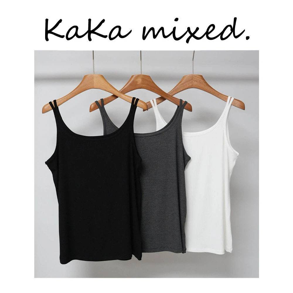 设计款黑灰白三色背心