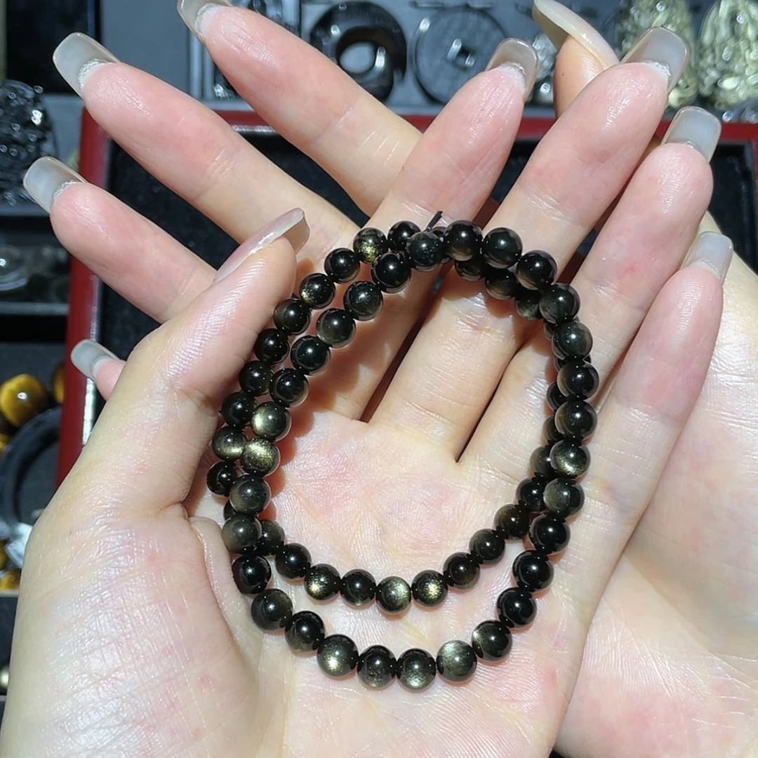 【闪购商品】未镶嵌黑曜岩手链阿*