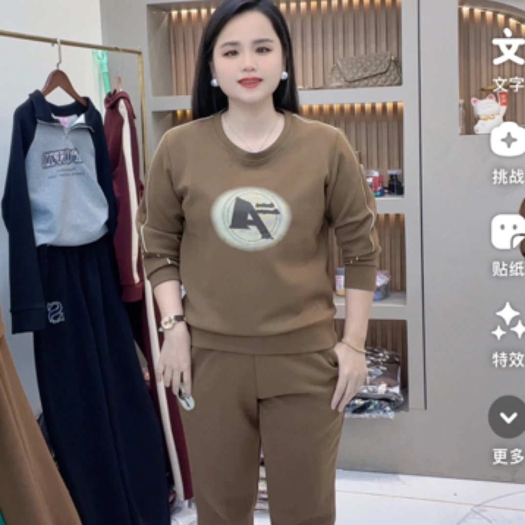 2024休闲运动加厚套装减龄网红气质2139