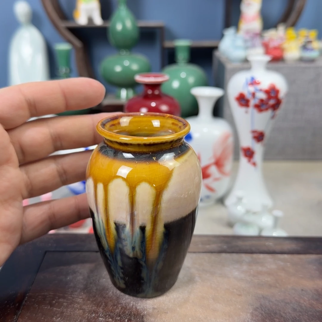 陶瓷手工小花器摆件