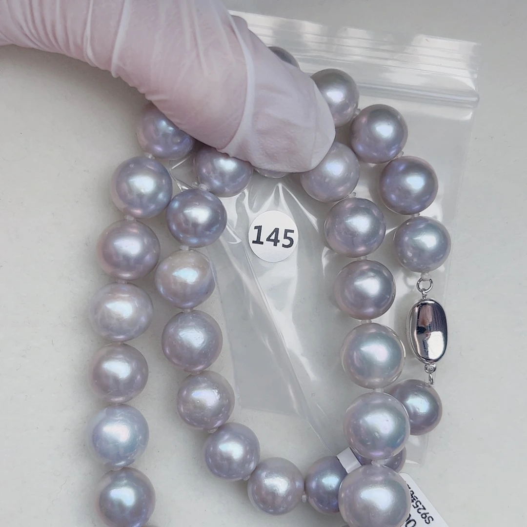 淡水珍珠银S925镶嵌颈饰