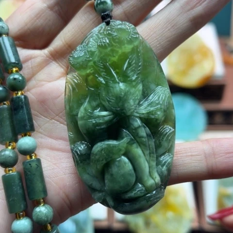 岫玉挂件未镶嵌挂件