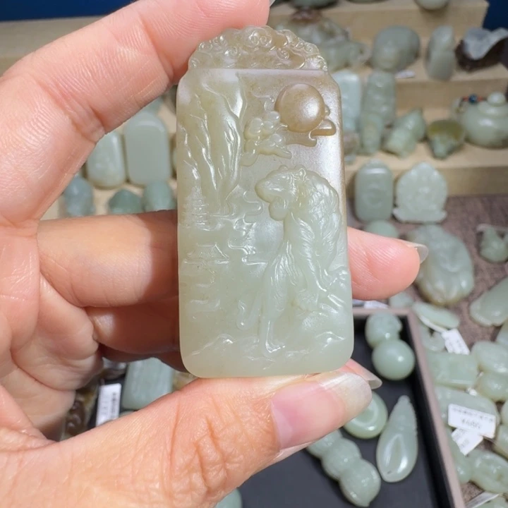 和田玉吊坠(不含链)未镶嵌