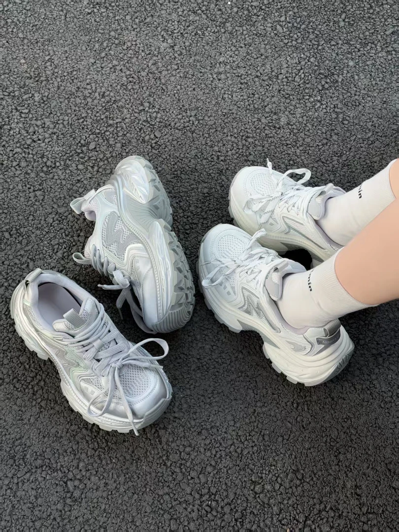 春款真皮厚底老爹鞋女2025新款小个子增高老爹鞋韩版洋气运动休闲