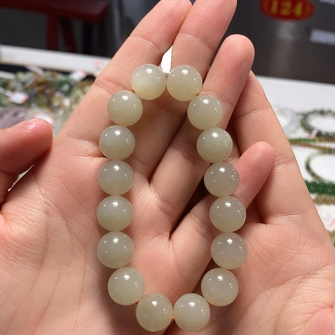 和田玉手串卡12未镶嵌