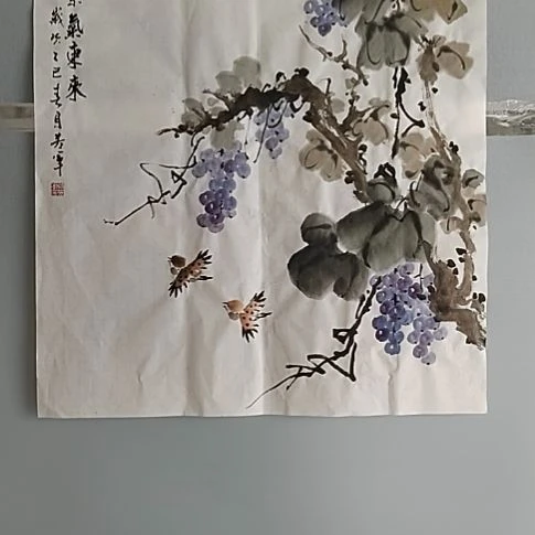 带灯款四尺斗方紫气东来