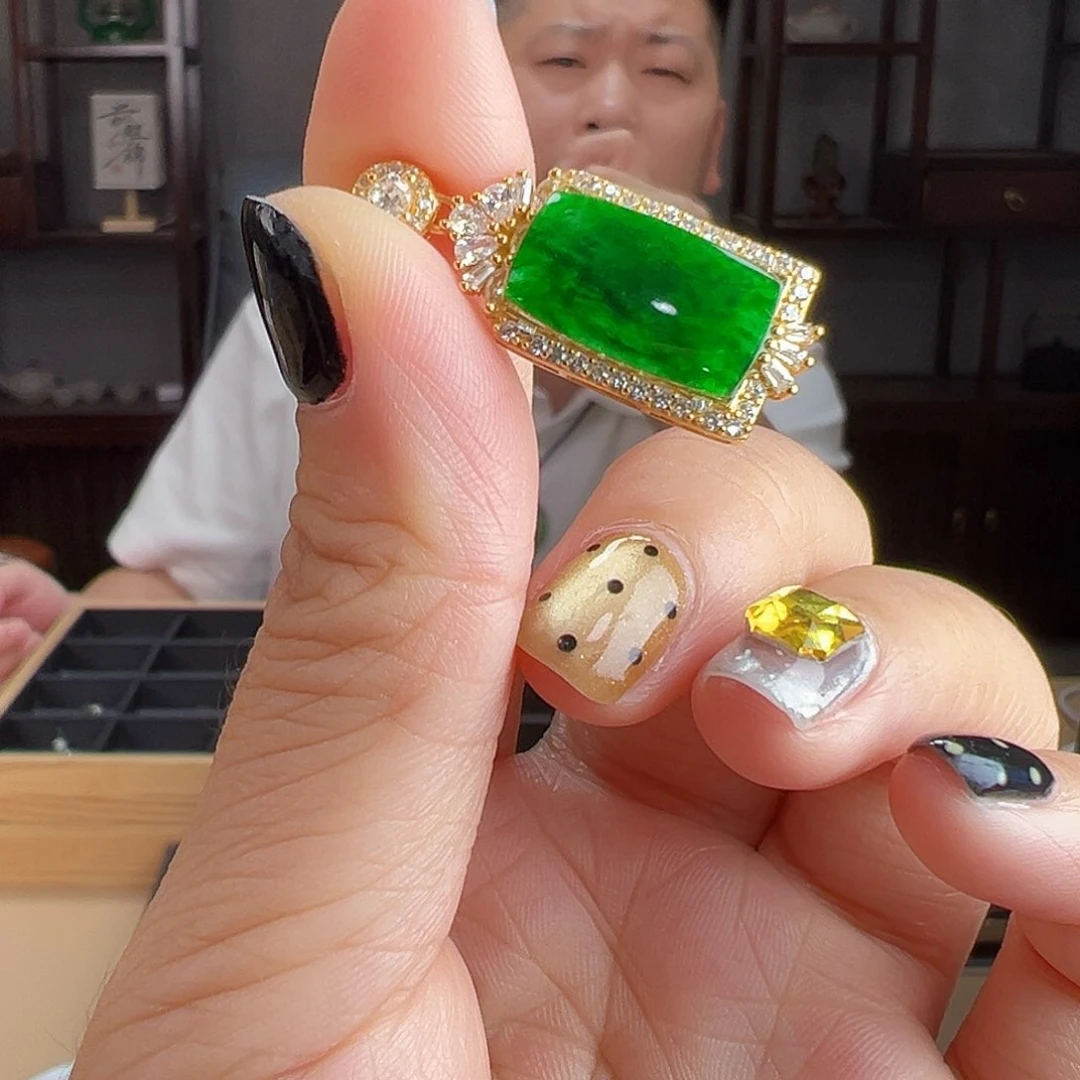 翡翠银S925镶嵌颈饰吊坠有纹29