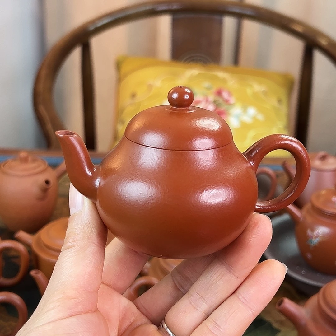 紫砂茶壶精品 梨壶 朱泥 130cc