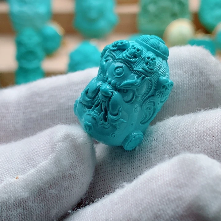 绿松石未镶嵌大黑天