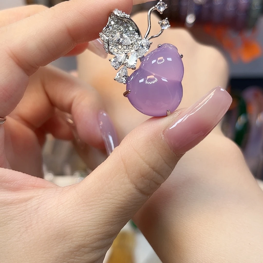 玛瑙/玉髓银S925镶嵌颈饰