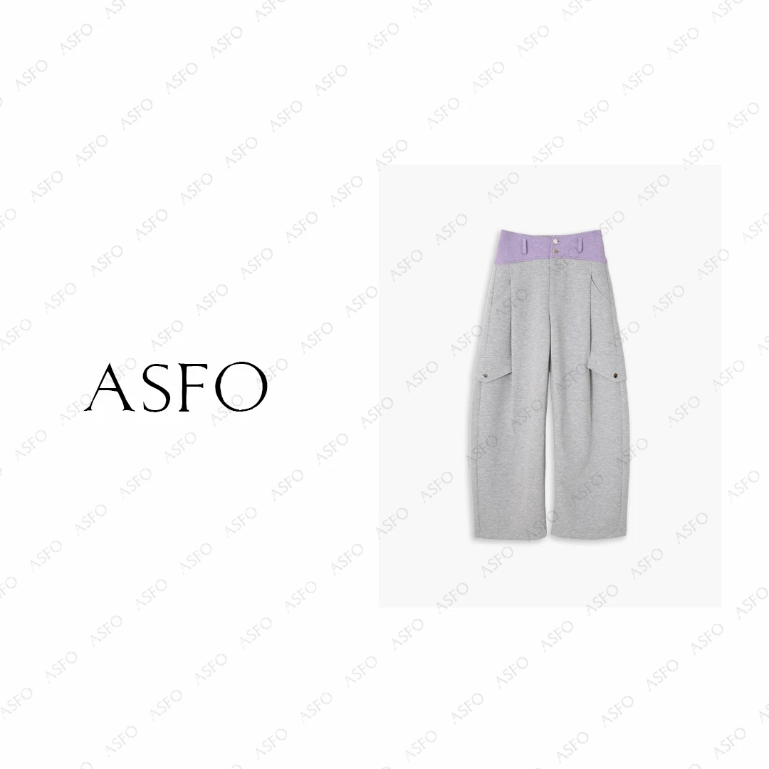 【AS撞撞牌】25新重磅拼接撞色休闲口袋弯刀裤AS25DXXK04453