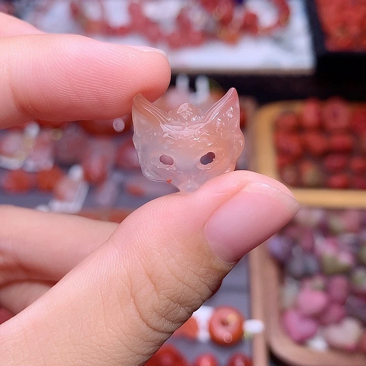 未镶嵌南红南红玛瑙狐狸面具
