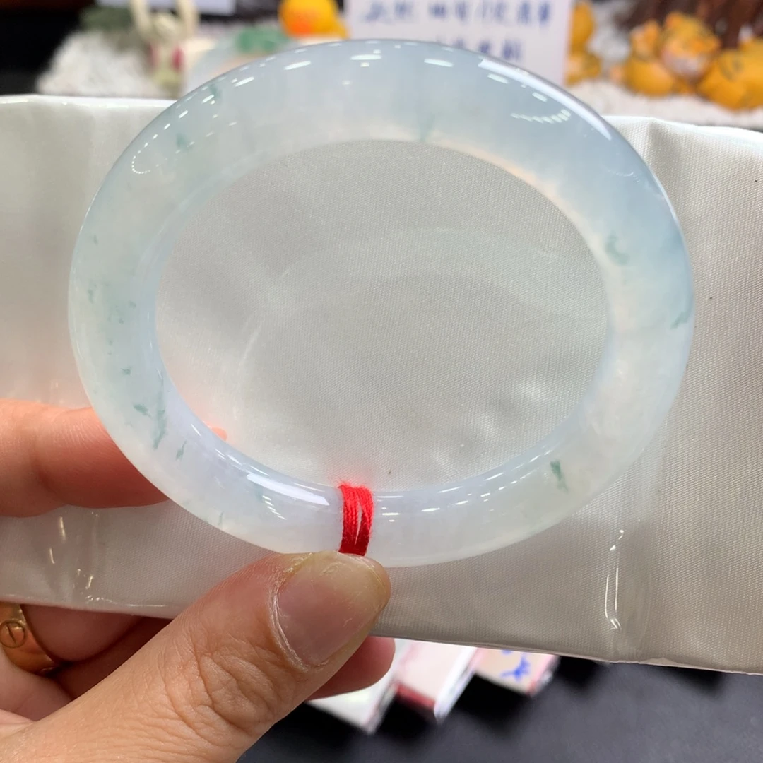 翡翠未镶嵌手镯55圆条