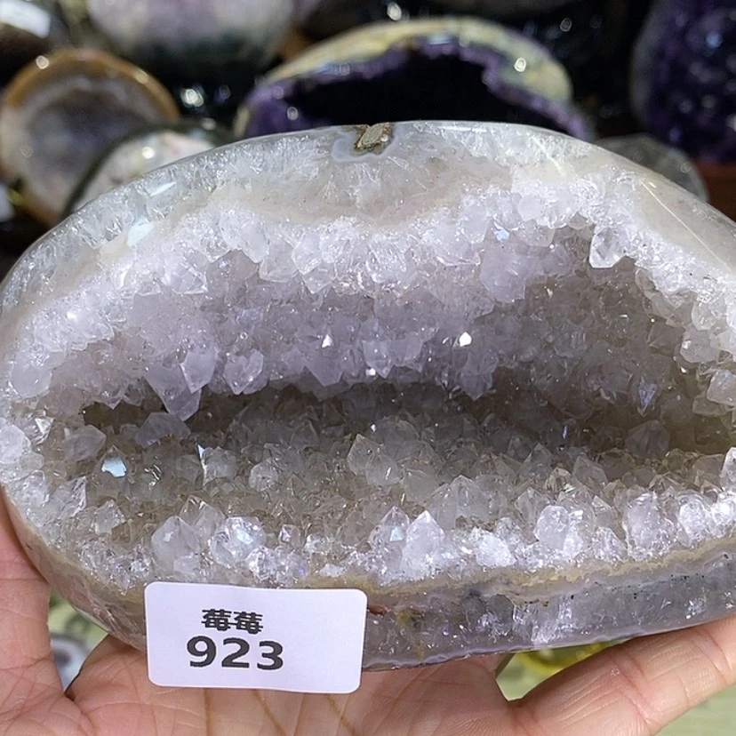 【闪购商品】未镶嵌珠宝半成品紫晶白水晶窝窝