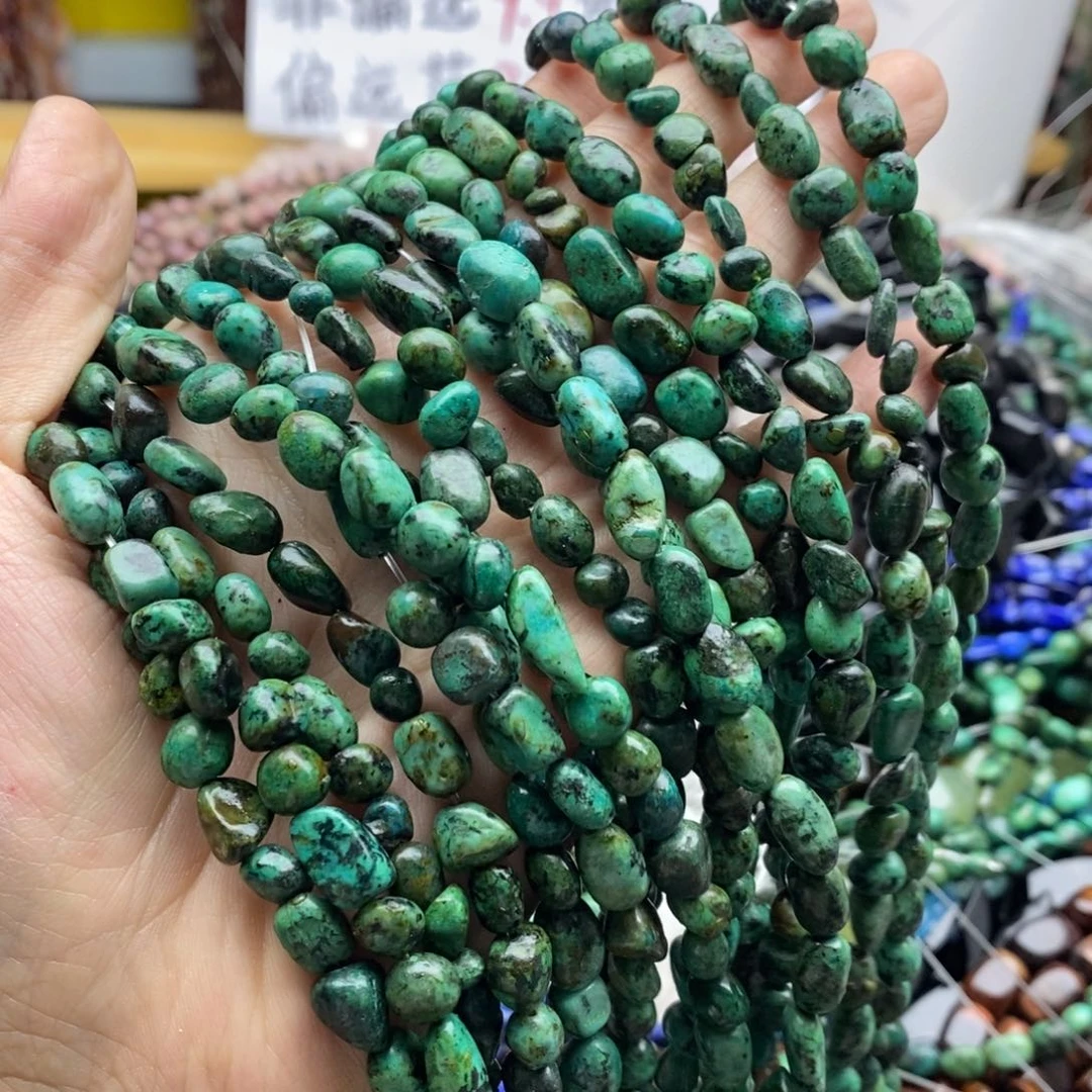 玛瑙/玉髓未镶嵌珠宝半成品一条天然5-7mm松石随型D31