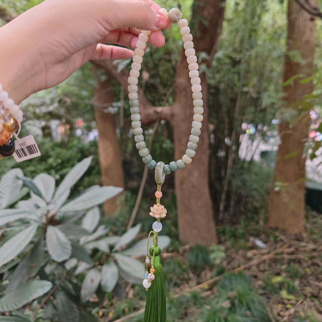 杭州灵隐文创馆菩提手持珠青色手工